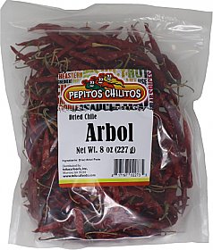 Chile De Arbol Whole 8oz bag