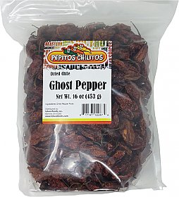 Chile Ghost Pepper - Bhut Jolokia 16oz bag (1lb)