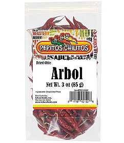 Chile De Arbol Whole 3oz bag