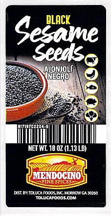 Mendocino Black Sesame Seed 18oz Jar