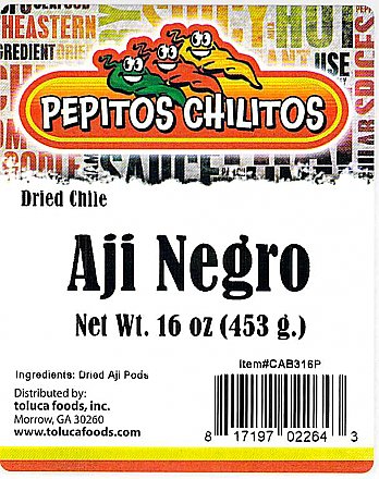 Pepitos Chilitos Chile Aji Panka Black 16oz bag