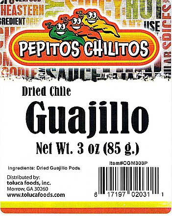 Pepitos Chilitos Chile Guajillo 3oz Bag