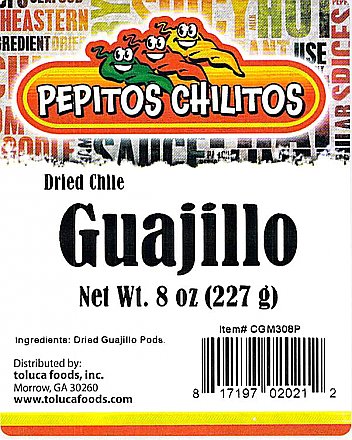 Pepitos Chilitos Chile Guajillo 8oz Bag
