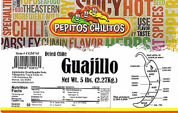 Chile Guajillo 5lb bag Food Service Pack