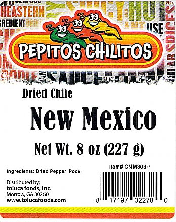 Pepitos Chilitos Chile New Mexico 8oz Bag