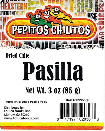 Pepitos Chilitos Chile Pasilla 3oz Bag