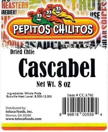 Pepitos Chilitos Chile Cascabel 8oz Bag
