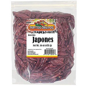 Pepitos Chilitos Chile Japones 1lb bag