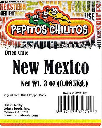 Pepitos Chilitos Chile New Mexico 3oz Bag