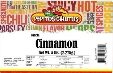 Pepitos Chilitos Cinnamon Sticks (Cassia) 5lb Bag