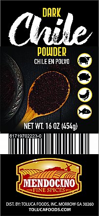 Mendocino Chile Powder Dark 16oz Jar
