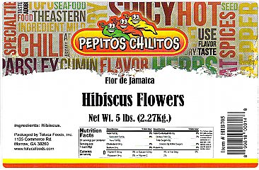 Hibiscus Flower - Flor de Jamaica 5lb bag Food Service Pack
