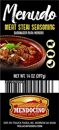 Menudo Meat Stew Seasoning 14oz Jar
