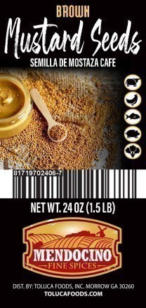 Mendocino Brown Mustard Seeds 24oz Jar