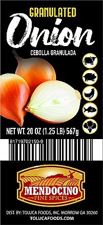 Mendocino Onion Granulated 20oz Jar